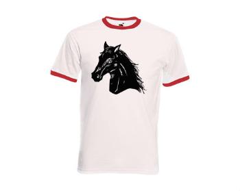 Pánské tričko s kontrastními lemy Kůň 