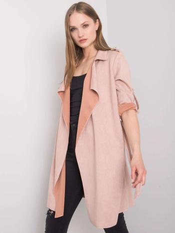 RŮŽOVÝ DÁMSKÝ KARDIGAN S PÁSKEM EM-NA-2252.17-PINK Velikost: ONE SIZE