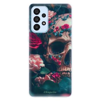 Odolné silikonové pouzdro iSaprio - Skull in Roses - Samsung Galaxy A33 5G