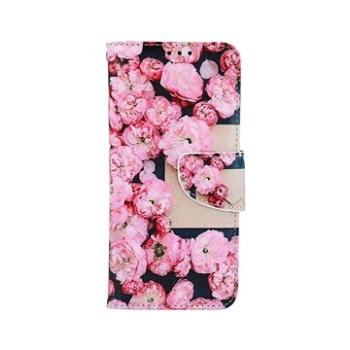TopQ Pouzdro Xiaomi Redmi Note 11 knížkové Růžové květy 73676 (Sun-73676)
