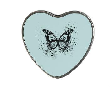 Plechová krabička srdce Motýl grunge