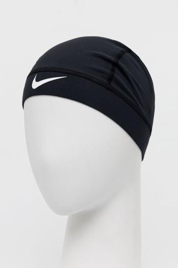 Čepice Nike černá barva, z tenké pleteniny