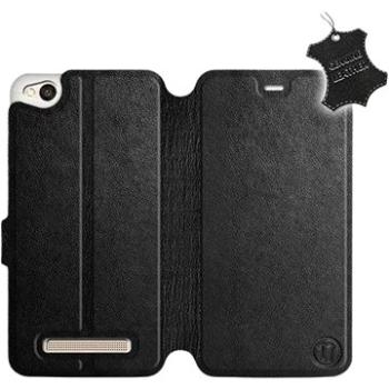 Flip pouzdro na mobil Xiaomi Redmi 4A - Černé - kožené - Black Leather (5903226495733)