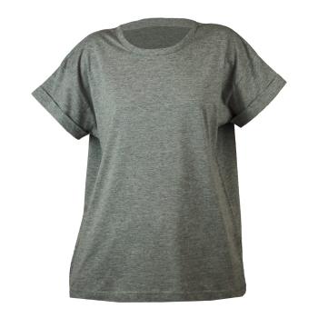 Mantis Volné dámské tričko s krátkým rukávem - Šedý melír | S