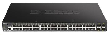 D-Link DGS-1250-52XMP 52-Port Gigabit Smart PoE Switch, 48x GbE PoE+, 4x SFP+, PoE 370W