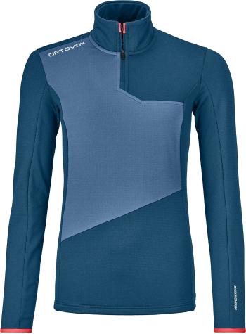 Ortovox Fleece light zip neck w - petrol blue L