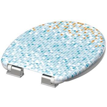 WC sedátko SCHÜTTE MOSAIK BLAU-ORANGE | Duroplast, Soft Close (9002560799265)