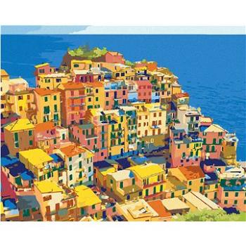 Diamondi - Diamantové malování - DOMY V NÁRODNÍM PARKU CINQUE TERRE, 40x50 cm, Vypnuté plátno na rám (605808B)