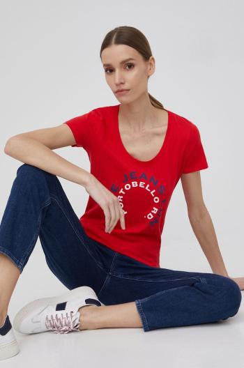 Bavlněné tričko Pepe Jeans Cammie červená barva