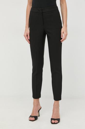 Kalhoty Silvian Heach dámské, černá barva, přiléhavé, high waist