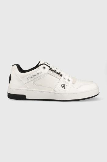 Sneakers boty Calvin Klein Jeans Cupsole Laceup Basket Low bílá barva