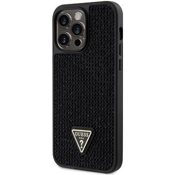 Guess Rhinestones Triangle Metal Logo Kryt pro iPhone 14 Pro Max Black (GUHCP14XHDGTPK)