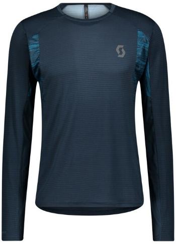 Scott Shirt Trail Run Midnight Blue/Atlantic Blue L Běžecké tričko s dlouhým rukávem