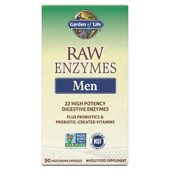 Garden of Life RAW Enzymy Men Digestive Health  - pro muže - podpora trávení 90 kapslí