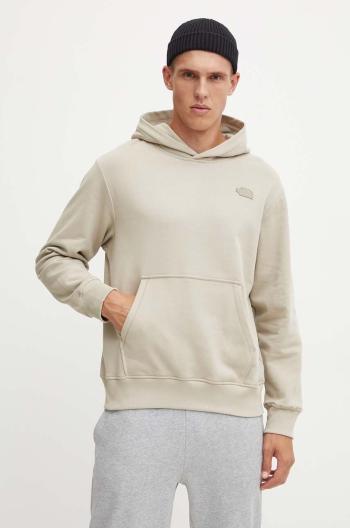 Bavlněná mikina The North Face Natural Dye Hoodie pánská, béžová barva, s kapucí, s potiskem, NF0A89CV9OX1