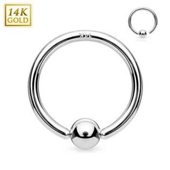 Šperky4U Zlatý piercing - kruh, Au 585/1000 - ZL01042-08062-WG