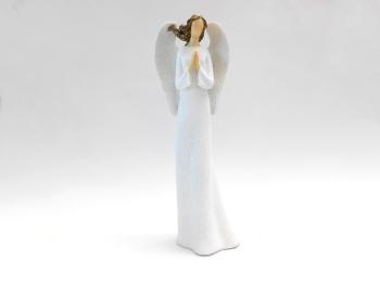 PROHOME - Dekorace - Anděl vysoký, lesklý 30cm