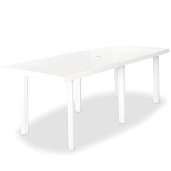  Zahradní stůl bílý 210 x 96 x 72 cm plast (43595)