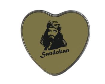 Plechová krabička srdce Sandokan