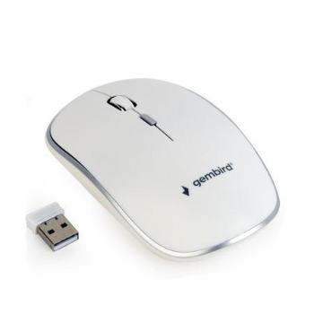 Gembird bezdrátová optická myš MUSW-4B-01-W, 1600 DPI, nano USB, bílá, MUSW-4B-01-W