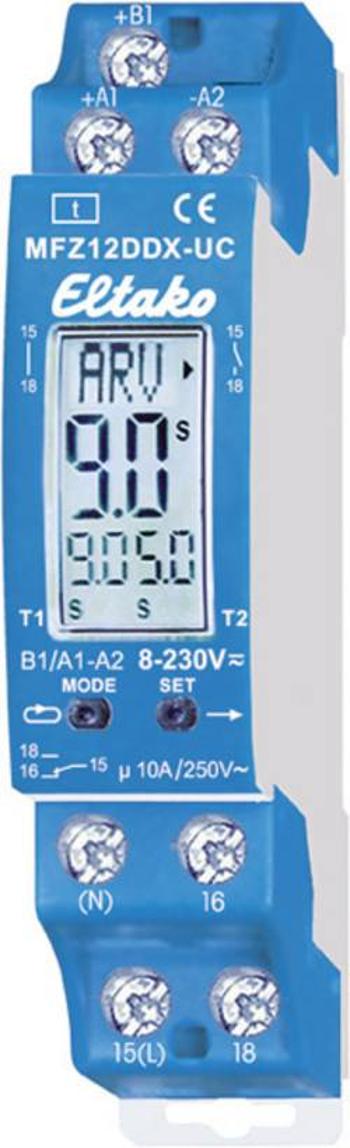 Multifunkční časové relé Eltako MFZ12DDX-UC, 230 V, čas.rozsah: 0.1 s - 99 h, 1 přepínací kontakt 1 ks