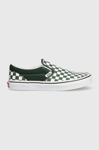 Dětské tenisky Vans JN Classic Slip-On zelená barva