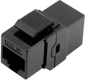 Adaptér, rovný TRU COMPONENTS 1425900, RJ45 Cat5e 93013c1176, černá, 1 ks