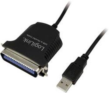 Adaptér LogiLink USB 2.0 USB/paralelní, černý, 1,8 m