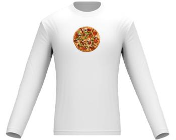 Pánské tričko dlouhý rukáv pizza