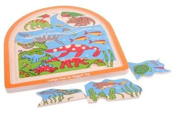 Bigjigs Toys dřevěné vícevrstvé puzzle Dinosauři