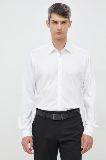 Bavlněné tričko Karl Lagerfeld bílá barva, regular, s klasickým límcem