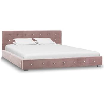 Rám postele růžový samet 140x200 cm (280399)