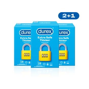 Durex Kondomy Extra Safe pack (2+1) 54 ks