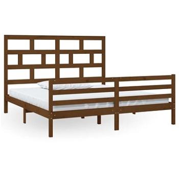 Rám postele medově hnědý masivní dřevo 180×200 cm Super King, 3101301 (3101301)