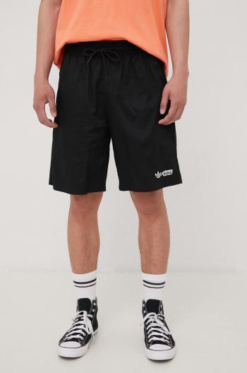 Bavlněné šortky adidas Originals HT1652 pánské, černá barva