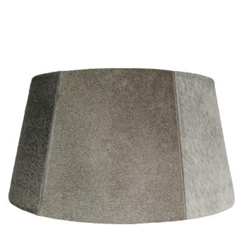 Šedé stínidlo na lampu z hovězí kůže 50 cm - 40*50* h 26 cm MHLKKG50