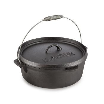 Klarstein Hotrod 60, litinový hrnec, BBQ hrnec, 6 qt/5.7 l, litina, černý