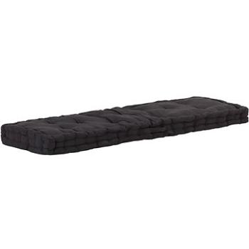 Poduška na nábytek z palet bavlna 120 × 40 × 7 cm černá