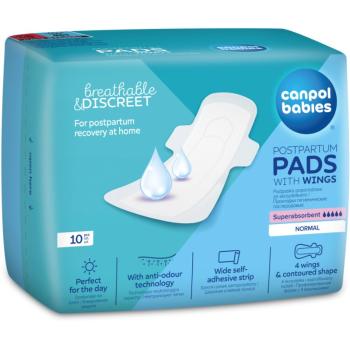 Canpol babies Postpartum Pads With Wings porodnické vložky na den 10 ks