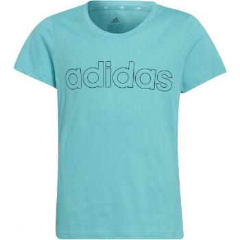adidas LIN T Dívčí tričko, zelená, velikost 164