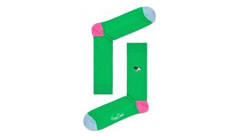 Happy Socks Ribb Embroidery Yin Yang Cow Sock zelené REYYC01-7300