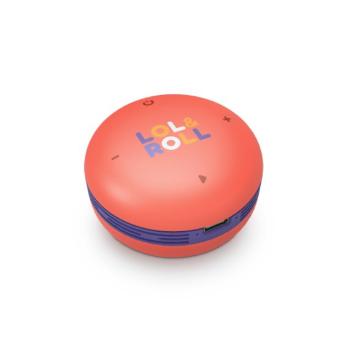 Energy Sistem Lol&Roll Pop Kids Speaker Orange, Přenosný Bluetooth repráček s výkonem 5 W a funkcí omezení výkonu