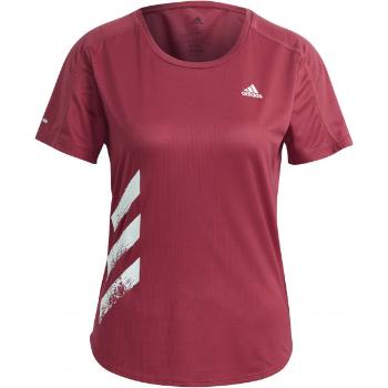 adidas RUN IT TEE 3S W Dámské sportovní tričko, růžová, velikost XS