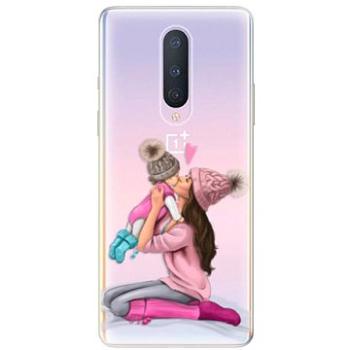 iSaprio Kissing Mom - Brunette and Girl pro OnePlus 8 (kmbrugirl-TPU3-OnePlus8)