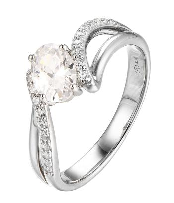 Brilio Silver Stříbrný prsten s krystalem Precious Stone SR09000D 54 mm