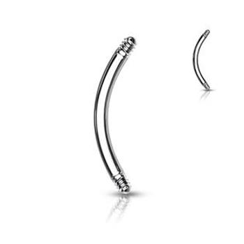 Šperky4U Piercing - náhradní tyčka zahnutá, závit 1,6 mm - ND018-1610