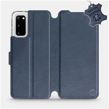 Flip pouzdro na mobil Samsung Galaxy S20 - Modré - kožené -   Blue Leather (5903516169566)