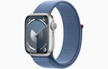 Apple Watch S9/41mm/Silver/Sport Band/Winter Blue