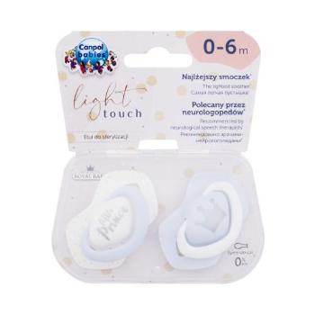 Canpol babies Royal Baby Light Touch Little Prince 0-6m 2 ks dudlík pro děti