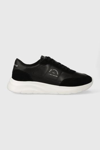 Kožené sneakers boty Karl Lagerfeld SERGER KC černá barva, KL53638